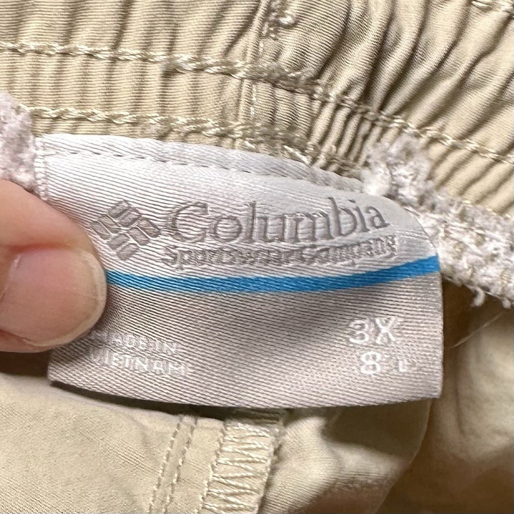 Columbia Omnishade Men’s Shorts 3X Khaki Lightweight Mesh Pockets - Picture 5 of 7